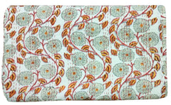 Indian Kantha Quilt Block Printed Kantha Blanket Cotton Kantha Bedspread Handmade Kantha Throw Queen Size Kantha Bed Throw