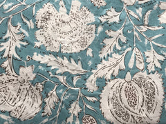 Indischer Baumwollstoff, Sommerkleider, Handblockdruck, Boho-Stoff, Gypsy-Stoff, Quilting-Baumwolle, Blumendruck-Stoff, Blumendruck