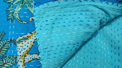Boho Handblock Kantha Quilt