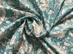 Indischer Baumwollstoff, Sommerkleider, Handblockdruck, Boho-Stoff, Gypsy-Stoff, Quilting-Baumwolle, Blumendruck-Stoff, Blumendruck
