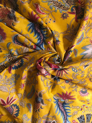 Yellow Batik Mukat Cotton Fabric