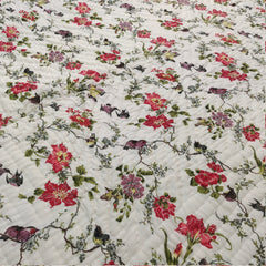 Indian Jaipuri Quilt – Handmade Floral Razai Cotton Couch Spread & Bed Comforter