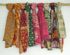 Indian Kantha Scarf, Cotton Scarf, Hand Made Kantha Scarf, Wrap Scarf, Gypsy Kantha scarf,Hippie scarf, Bohemian scarf Assorted Reversible