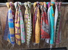 Indian Kantha Scarf, Cotton Scarf, Hand Made Kantha Scarf, Wrap Scarf, Gypsy Kantha scarf,Hippie scarf, Bohemian scarf Assorted Reversible