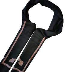 Large Hand Embroidery Kashmiri Pashmina wool Shawl, Hand woven shawl Cashmiri wolle Shawl Black stole shawls gifts her