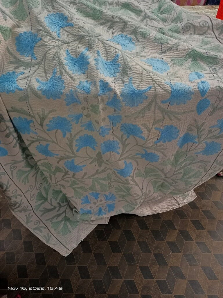 Antique Vintage Kantha Quilt Hand stitched Quilt Indian Ralli Quilt Reversible Kantha Throw Boho Cotton Quilt Handmade Kantha Sofa Bedspread