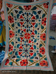 High-Quality Handmade Indigo Sujani Quilt – Cotton Throw with Beautiful Sujani Work