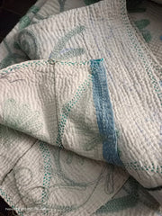 Antique Vintage Kantha Quilt Hand stitched Quilt Indian Ralli Quilt Reversible Kantha Throw Boho Cotton Quilt Handmade Kantha Sofa Bedspread
