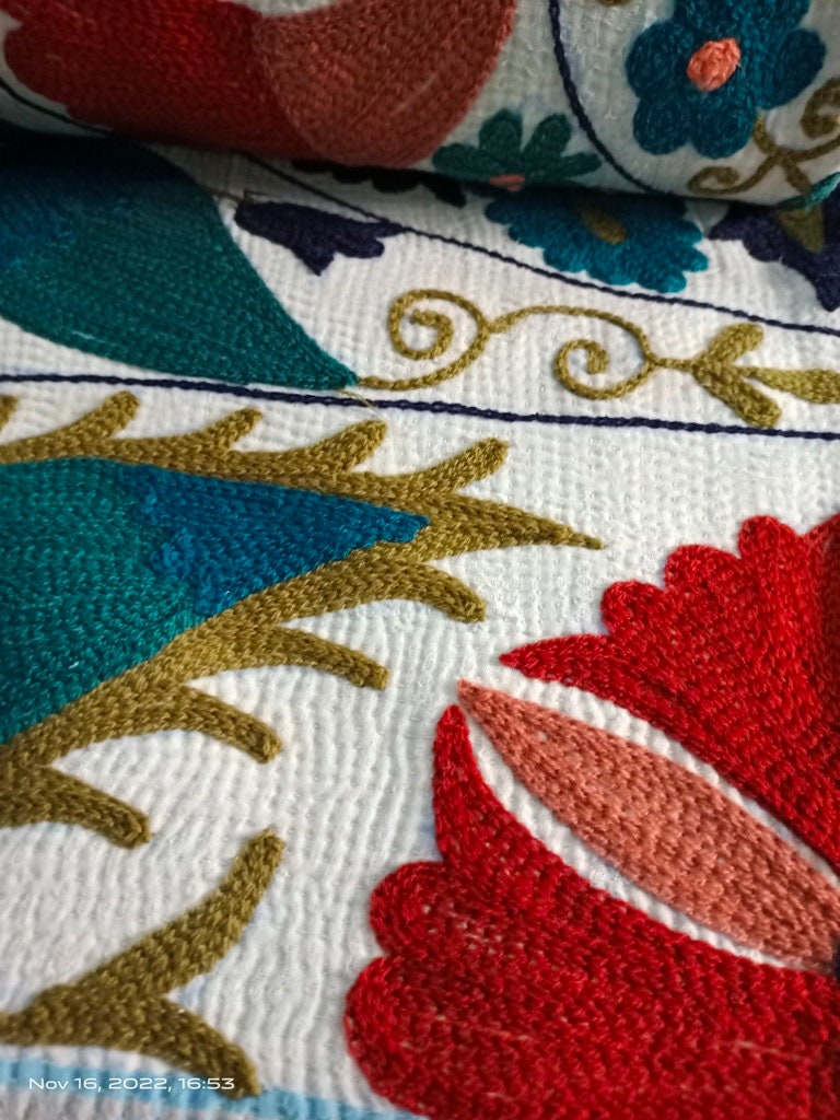 High-Quality Handmade Indigo Sujani Quilt – Cotton Throw with Beautiful Sujani Work