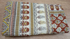 Indian Handmade Kantha Quilt Throw – Reversible Cotton Bedspread, King/Double Size, Floral Print