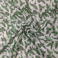 Blumenstoff Blockprint Stoff, Indischer Voile Baumwollstoff, floraler leichter weicher Jaipuri Stoff Meterware