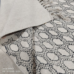 Indischer handbedruckter Bodenteppich, Handgemachter Teppich, Indischer Dhurrie-Teppich, Baumwollteppich, Flächenteppich, Aztekenteppich