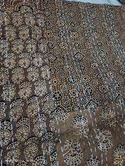 Queen Kantha Quilt Indischer handgemachter Überwurf Wendedecke Tagesdecke Baumwollstoff BOHEMIAN Boho Quilt schicke Bettwäsche Überwürfe Ajar Print
