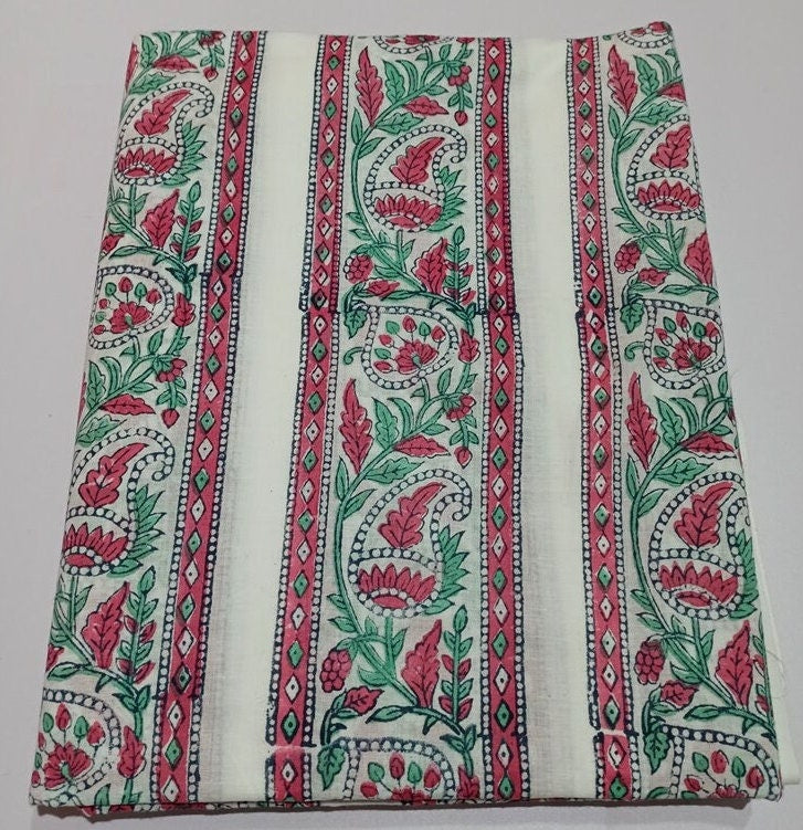 Indischer Blumendruck Baumwollstoff, Sommerkleider, Handblockdruck, Boho Stoff, Gypsy Stoff, Quilting Baumwolle, Blumendruck Stoff Baumwolle