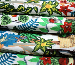 Frida Kahlo Print Boho Stoff Bedruckt 100% Baumwolltuch, Stoff um 5 Meter, Stoff für Vorhänge Kissen Kleiderherstellung Stoff