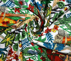 Frida Kahlo Print Boho Stoff Bedruckt 100% Baumwolltuch, Stoff um 5 Meter, Stoff für Vorhänge Kissen Kleiderherstellung Stoff