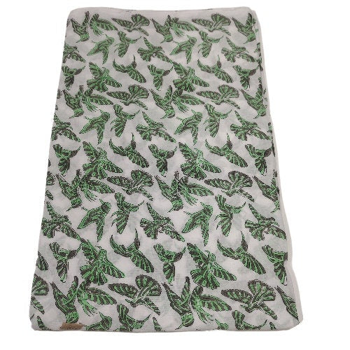 Blumenstoff Blockprint Stoff, Indischer Voile Baumwollstoff, floraler leichter weicher Jaipuri Stoff Meterware