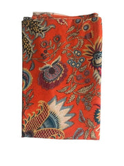 Orange Batik Ikat Cotton Fabric