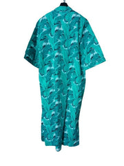 Indian Large Floral Print Cotton Bathrobe – Women’s Kimono Dressing Gown & Nightwear