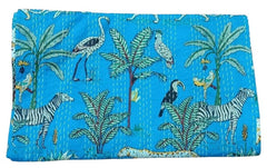 Boho Handblock Kantha Quilt