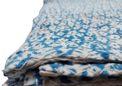 Indischer Handblockdruck Kantha Quilt Überwurf Wendedecke Tagesdecke Baumwollstoff BOHEMIAN Boho Quilt Chic Bettwäsche Überwürfe Doppelgröße