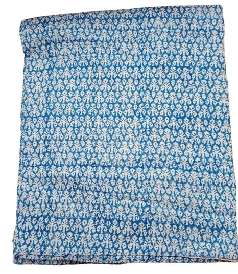 Indischer Handblockdruck Kantha Quilt Überwurf Wendedecke Tagesdecke Baumwollstoff BOHEMIAN Boho Quilt Chic Bettwäsche Überwürfe Doppelgröße