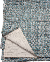 Indian Floral Kantha Quilt
