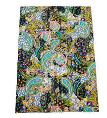 Handmade Indian black paisley print Kantha Quilt, Kantha Blanket, Throw, Kantha, Bedspread Bedding, Throw Single Size