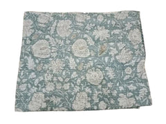 Indischer Kantha Quilt mit Blumendruck, Kantha Decke, Überwurf, Kantha, handgenähte Tagesdecke, Überwurf Einzel-/Doppel-/Kingsize-Bett, handgefertigt