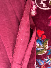 Indian Floral Printed Velvet Fabric