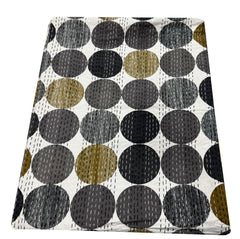 Polka Dot Kantha Cotton Quilt