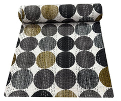 Polka Dot Kantha Cotton Quilt
