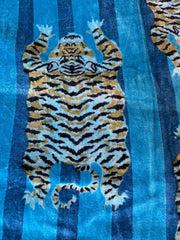Turquoise Printed Cotton Velvet Fabric