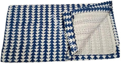 Kantha Quilt Handblock bedruckt Kantha Decke Kantha Tagesdecke Kantha Überwurf Twin und Queen und King Size Baumwolle Floral