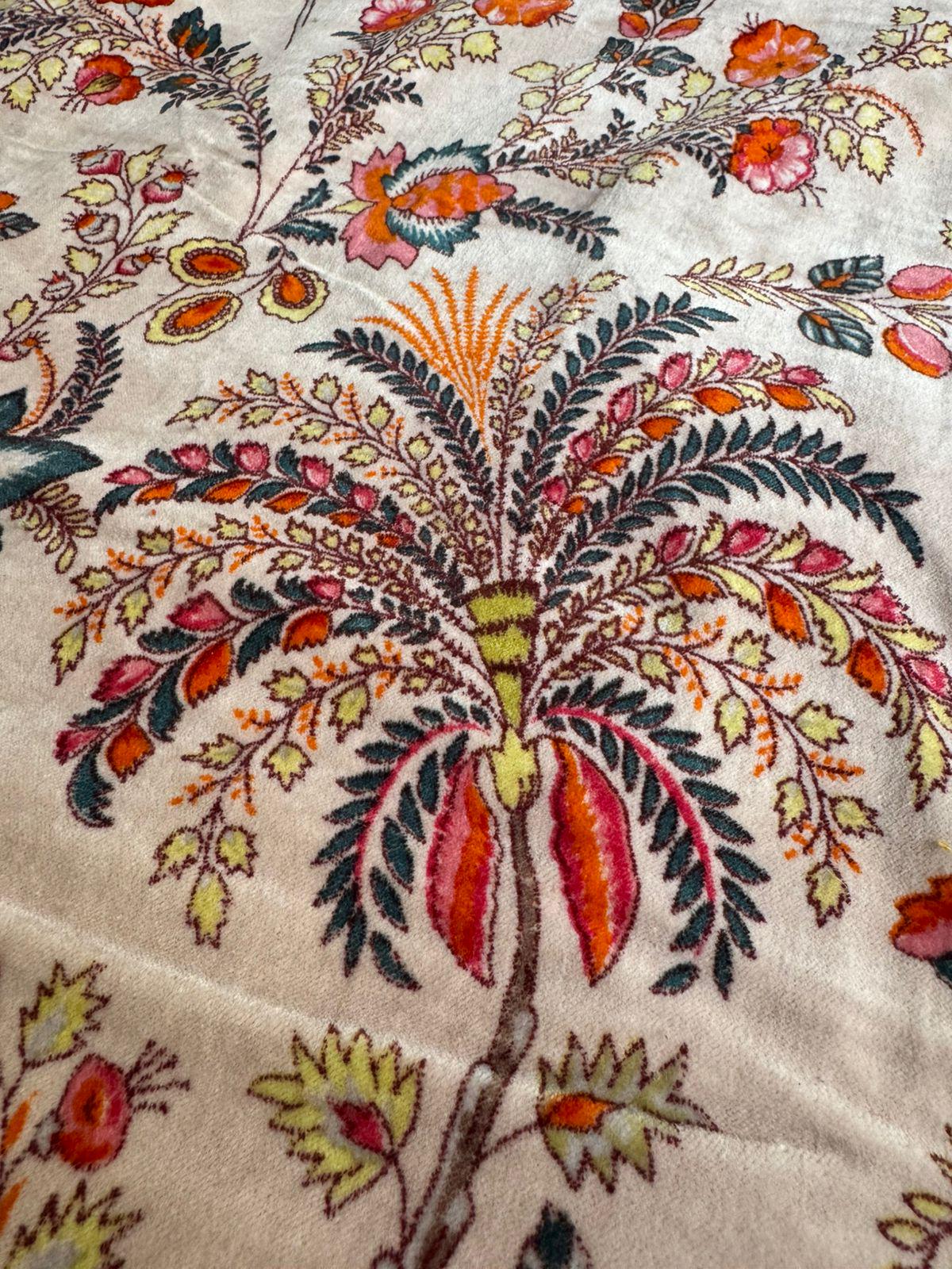 Floral Velvet Fabric – Cotton by Yard
