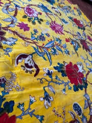 Indischer Samtstoff, Samtstoff, Baumwollsamtstoff, Polsterstoff, Meterware, indischer Samtstoff für Tischdecken, floral