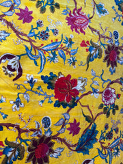 Indischer Samtstoff, Samtstoff, Baumwollsamtstoff, Polsterstoff, Meterware, indischer Samtstoff für Tischdecken, floral
