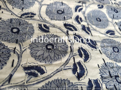 Handblockdruck Indischer Kantha Quilt Baumwollstoff Blumenmuster Designer Quilt King Size Tagesdecke, Queen Kantha Tagesdecke