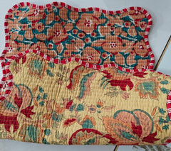 Einzigartige Blockdruck-Tischsets, viele Stück, Boho-Tischsets, Baumwoll-Blockdruck-Tischsets, neue Blockdruck-Tischsets, florale Hochzeits-Tischsets