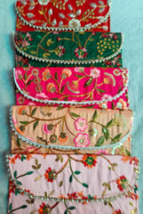 Lot of Mixed Indian Handmade Women’s Embroidered Mobile Clutch Pouches – Wedding Favor Gifts
