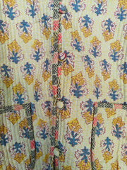 Cotton Handmade Kantha Jacket – Quilted Reversible Floral Print Coat & Kimono for Women