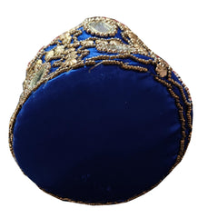 Indische Ethno-Potli-Tasche mit Spiegelarbeit | Handtasche | Geldbörse für Partys, Hochzeiten und Geschenke | Spiegel-Potli für Damen | Schmuckgeldbörse für Damen, Blau