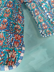 Cotton Kantha Jacket – Floral Print Quilted Reversible Coat & Kimono for Women