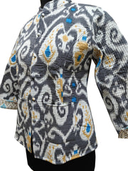 Quilted Reversible Hand Block Printed Boho Floral Jacket – Indian Vintage Handmade Full Sleeve Coat for Women