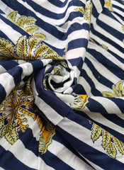 Indischer Palmendruck, Boho-Stoff, bedruckt, 100 % Baumwollstoff, Stoff von 5 Metern, Stoff für Vorhänge, Kissen, Kleiderherstellung