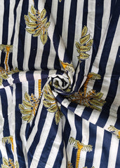 Indischer Palmendruck, Boho-Stoff, bedruckt, 100 % Baumwollstoff, Stoff von 5 Metern, Stoff für Vorhänge, Kissen, Kleiderherstellung