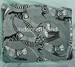 Gray Cat Print Velvet Fabric – Indian Cotton Velvet by Yard for Upholstery & Table Cloth