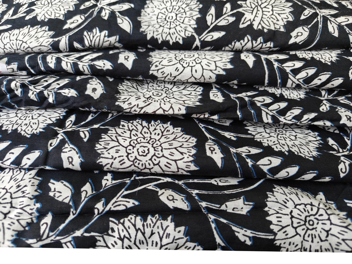 Indian Floral Print Boho Fabric – 100% Cotton by 5 Yard for Curtains & Dresses