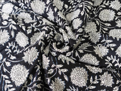 Indian Floral Print Boho Fabric – 100% Cotton by 5 Yard for Curtains & Dresses