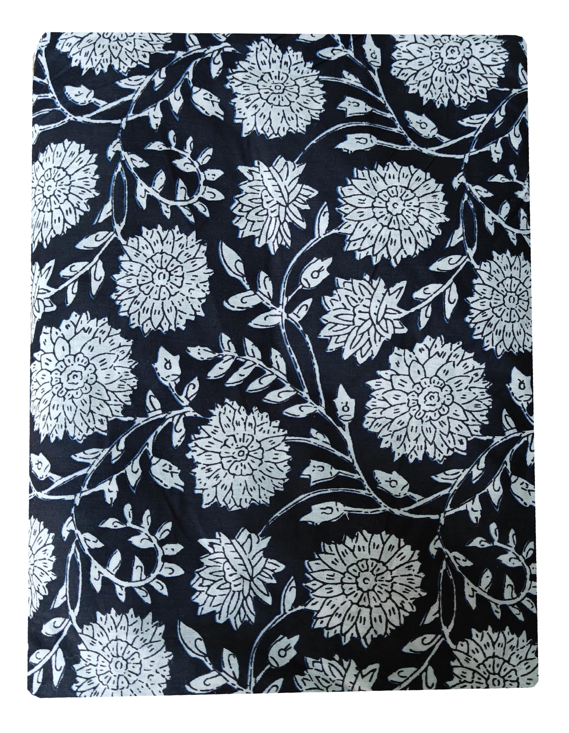 Indian Floral Print Boho Fabric – 100% Cotton by 5 Yard for Curtains & Dresses